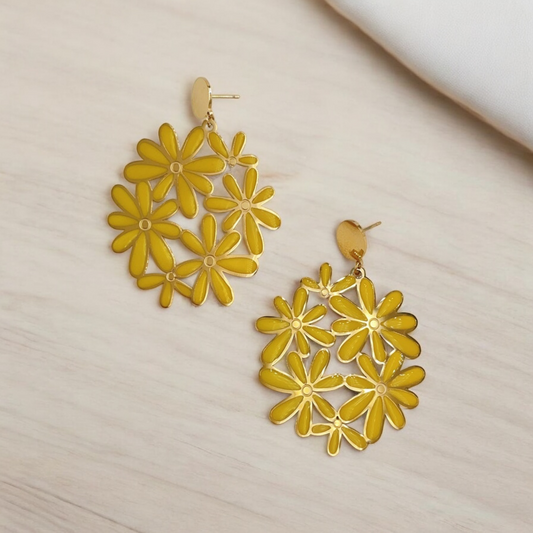 BOUCLE D'OREILLES GRANDE FLEUR BERENICE