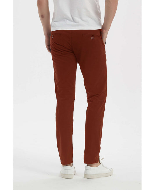 Pantalon chino stretch - Terracotta